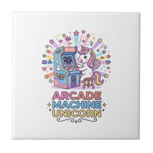 Unicorn Arcade Machine Unicorn Print Ready POD Art Tile