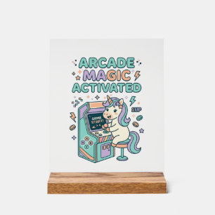 Unicorn Arcade Magic Activated Trendy Product Grap Acrylic Sign