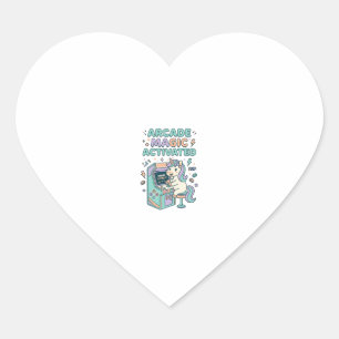 Unicorn Arcade Magic Activated Trendy Product Grap Heart Sticker