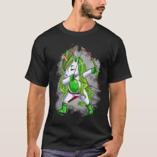 Unicorn Archer St Patrick Dabbing Unicorn Archery T-Shirt