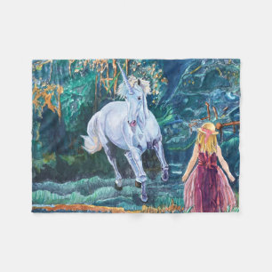 Unicorn Art Fleece Blanket