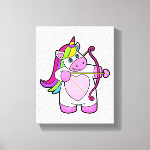 Unicorn as Archer with Bow and Arrow Canvas Print