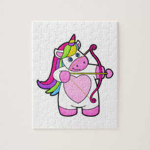 Unicorn as Archer with Bow and Arrow Jigsaw Puzzle