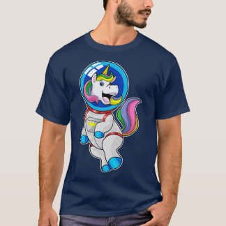 Unicorn as Astronaut in Space T-Shirt