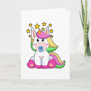 Unicorn as Baby with Pacifier Card