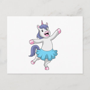 Unicorn as Ballerina at Ballet Postcard