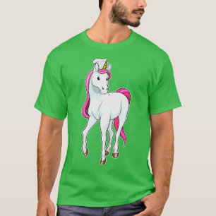 Unicorn as Cook with Chef hat T-Shirt