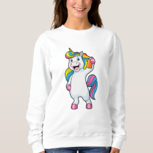 Unicorn as Hairdresser with Hairspray Sweatshirt