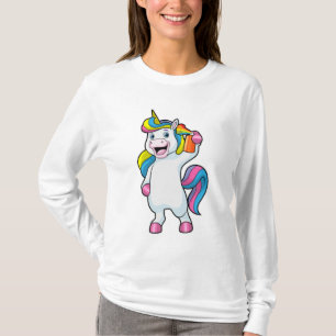 Unicorn as Hairdresser with Hairspray T-Shirt