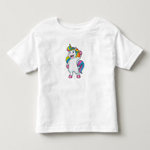 Unicorn as Hairdresser with Hairspray Toddler T-shirt