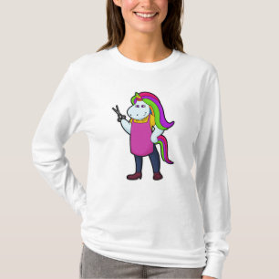 Unicorn as Hairdresser with Scissors T-Shirt