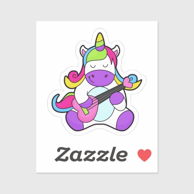Unicorn as Musician with Guitar (Sheet)