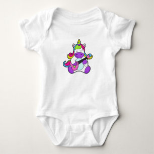 Unicorn as Musician with Guitar Baby Bodysuit