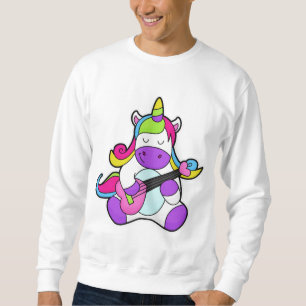 Unicorn as Musician with Guitar Sweatshirt