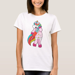 Unicorn as Nurse at Vaccination & Syringe T-Shirt