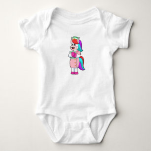 Unicorn as Nurse Baby Bodysuit
