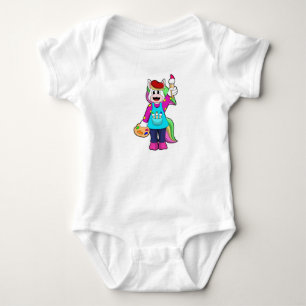Unicorn as Painter Baby Bodysuit