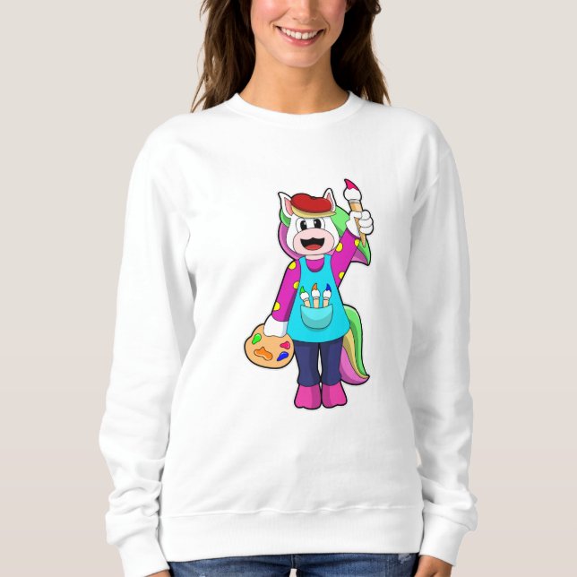 Unicorn as Painter Sweatshirt (Front)