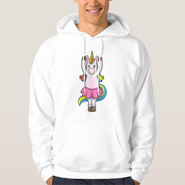 Unicorn at Ballet Dance with Skirt Hoodie (Front)