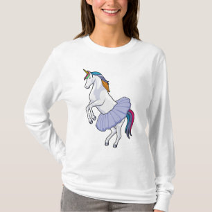 Unicorn at Ballet with Skirt T-Shirt