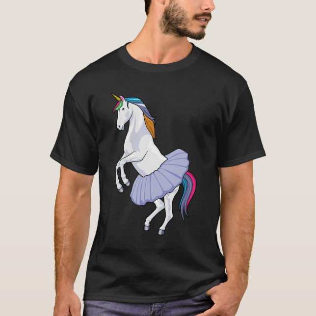 Unicorn at Ballet with Skirt T-Shirt (Front)