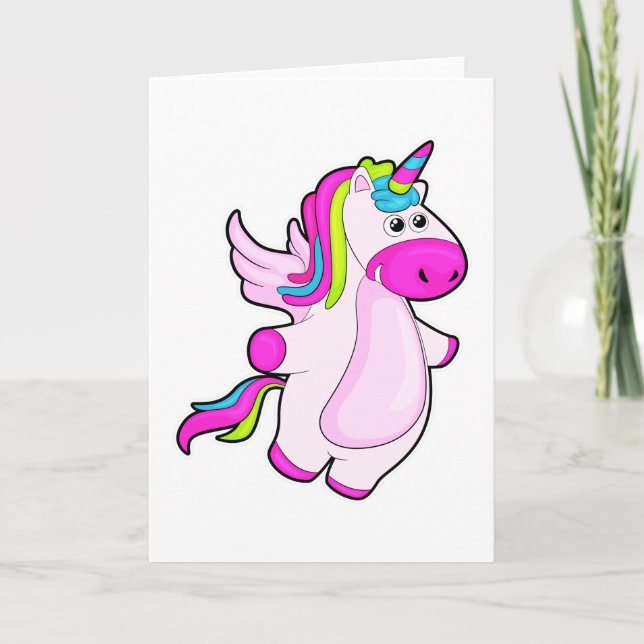 Unicorn at Flying Card (Front)