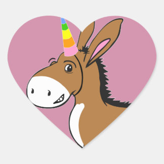 Unicorn at Heart Heart Sticker