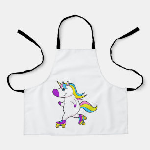 Unicorn at Inline skating with Roller skates Apron