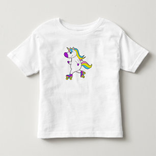 Unicorn at Inline skating with Roller skates Toddler T-shirt