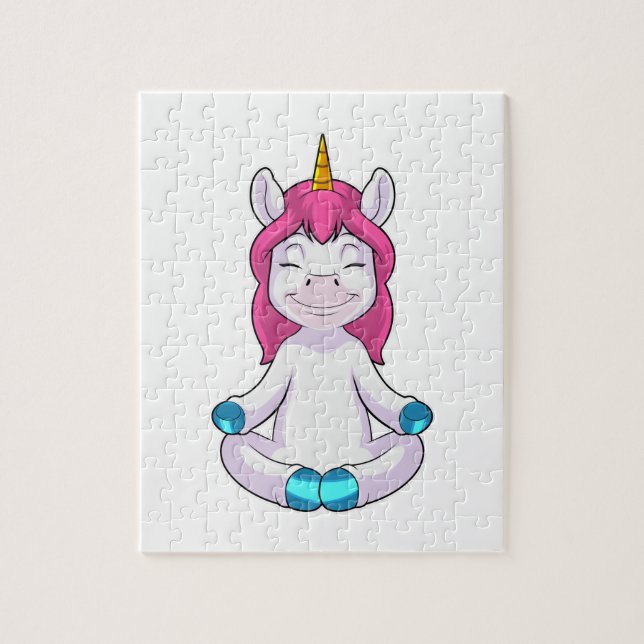 Unicorn at Meditate in Sitting Jigsaw Puzzle (Vertical)