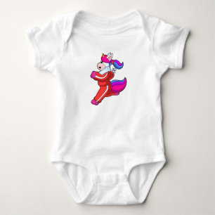 Unicorn at Running Baby Bodysuit