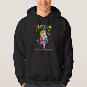 Unicorn Autism Dancing To Be A Different Beat Hoodie