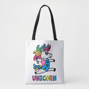 Unicorn Awesome Dabbing Unicorn Birthday Rainbow Tote Bag