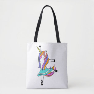 Unicorn Awesome Dabbing Unicorn Birthday Rainbow Tote Bag