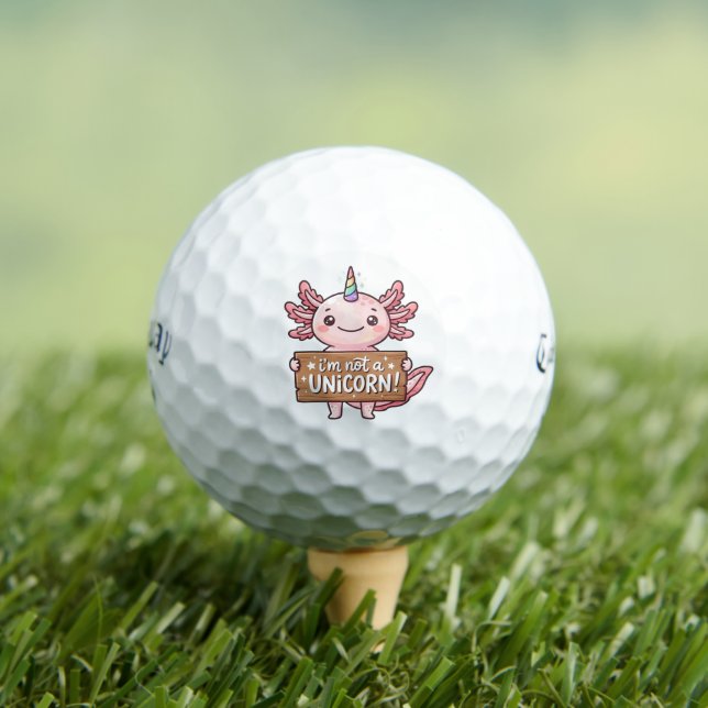 Unicorn Axolotl Golf Balls - Funny Callaway Gift (Insitu Tee)