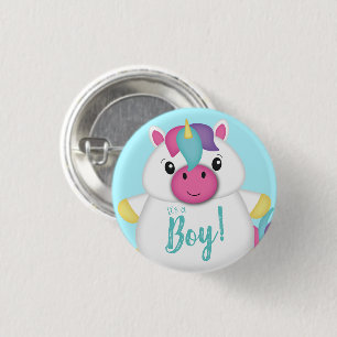 Unicorn Baby Shower 1 Inch Round Button