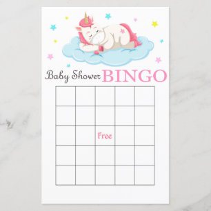 Unicorn baby shower bingo card,Unicorn bingo game
