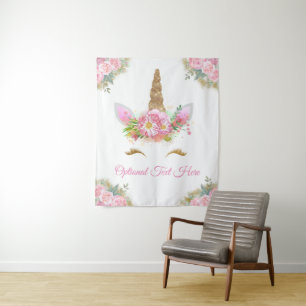Unicorn Baby Shower Birthday Party Backdrop Tapestry