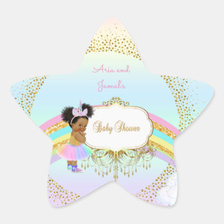 Unicorn baby shower favour tag stickers