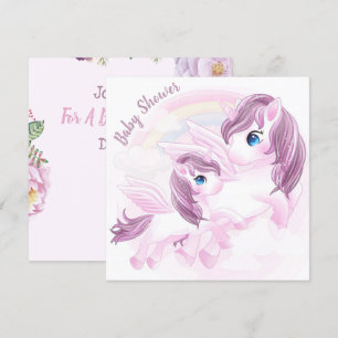 Unicorn Baby Shower Invitation