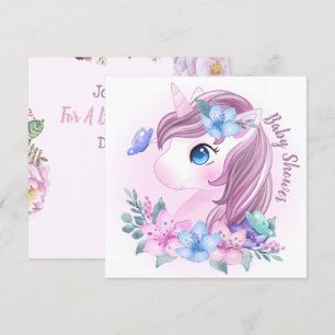Unicorn Baby Shower Invitation