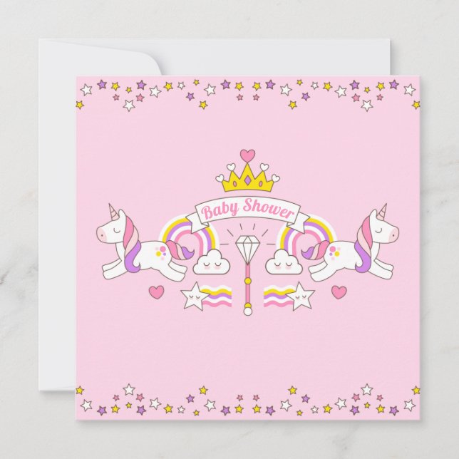 Unicorn Baby Shower Invitation (Front)