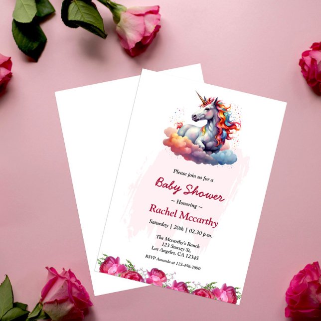 Unicorn Baby Shower Invitation (Creator Uploaded)