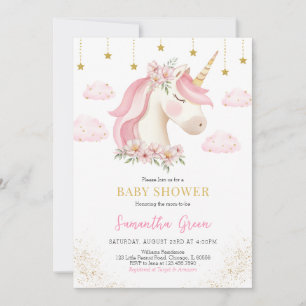 Unicorn Baby Shower Invitation