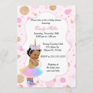 Unicorn Baby Shower Invitation Vintage 3