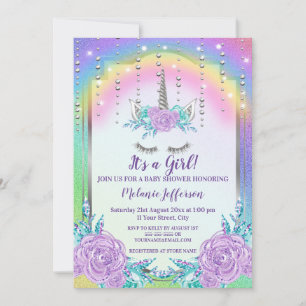 Unicorn Baby Shower Invitations