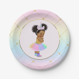 Unicorn baby shower paper plates