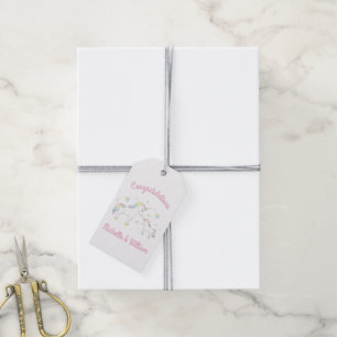 Unicorn Baby Shower Pastel Rainbow Gift Tags