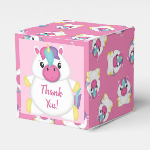 Unicorn Baby Shower Pink Favor Box