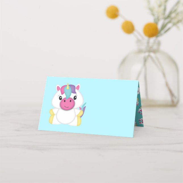 Unicorn Baby Shower Place Card (Front)